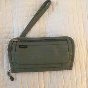 L.L. Bean Green Travel Wallet